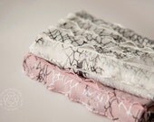 NEW Newborn Ruffle Stretch Wrap, Newborn Photo Prop, Silver Print Cascading Ruffle Wrap/Mini Blanket, Baby Girl Ruffle Wrap - White or Mauve