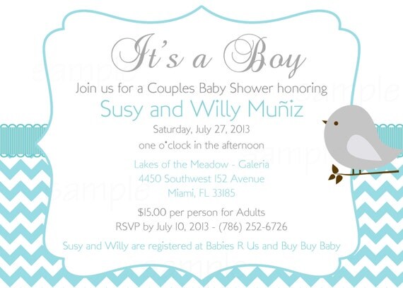 Its a Girl or Its a Boy Sweet Bird Baby Shower Pink chevron Lines Printable Invitation Only Il_570xn