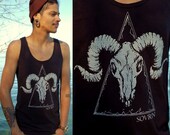 SIZE LARGE unisex ram skull tank