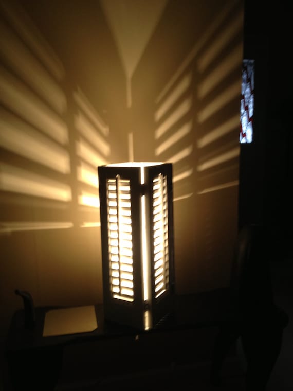 Vintage window shutters lamp