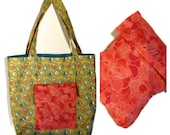 Cupcakes - Fold up Tote Bag - Easy Tote - Free Shipping - ECO Shopping Bag -TAGT
