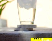 Concrete Coaster Water Absorbing 3" Stone  Large Cast Ultra Set