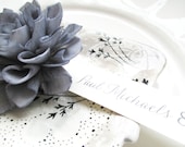 20 Gray Wedding Place Cards, Grey Place Cards, Wedding Escort Cards, Rustic Wedding, Bridal Shower Place Cards, Dinner Party Place Cards