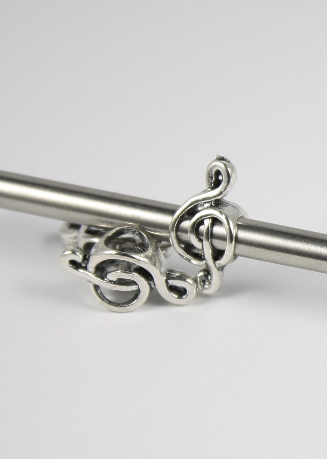 MUSIC Silver TREBLE CLEF Charm Bead for Troll Biagi