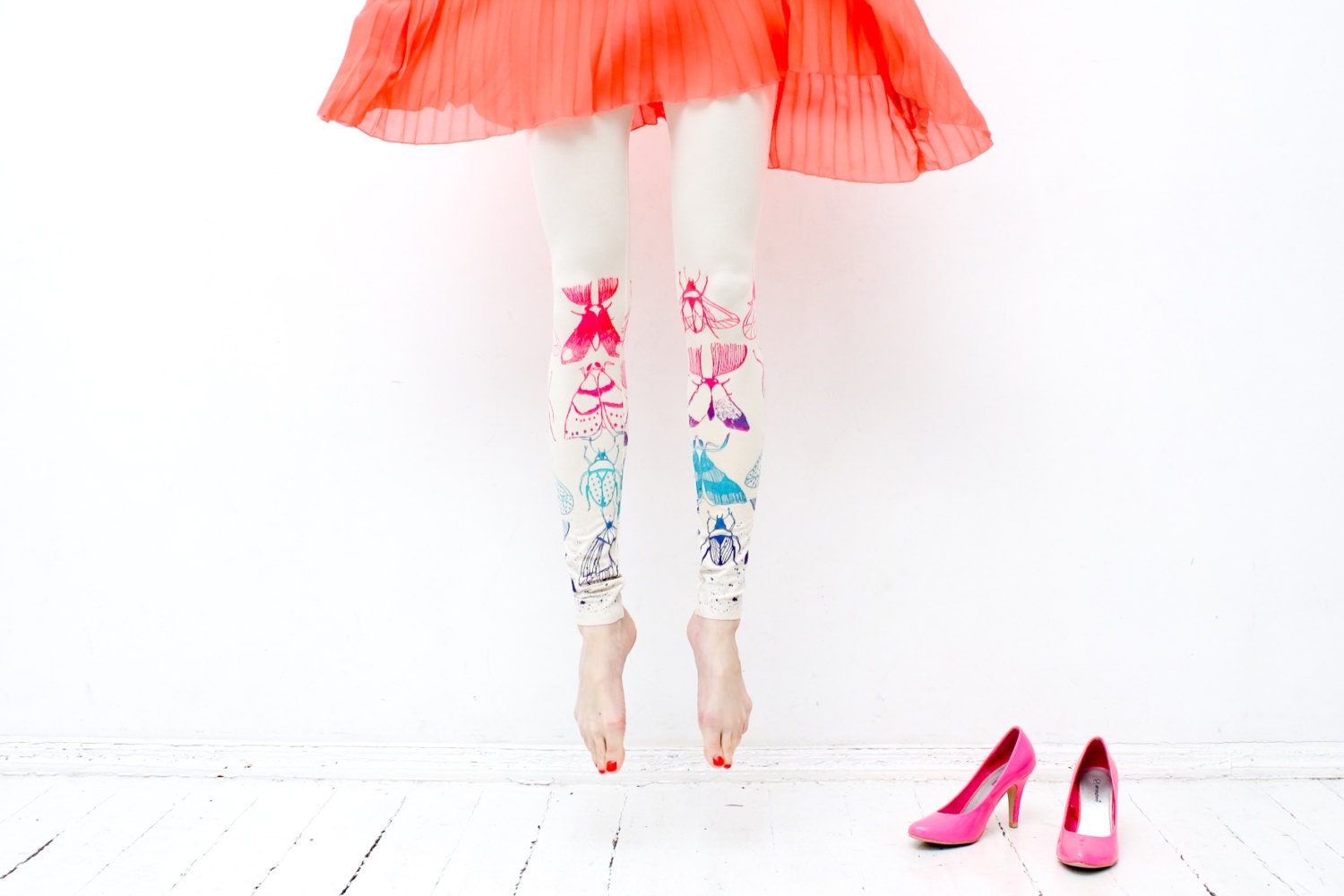 Neon bugs - print leggings