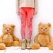 Coral roe print -  leggings for children