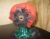 Crochet Girl Hat With Flower 6 to 12 months