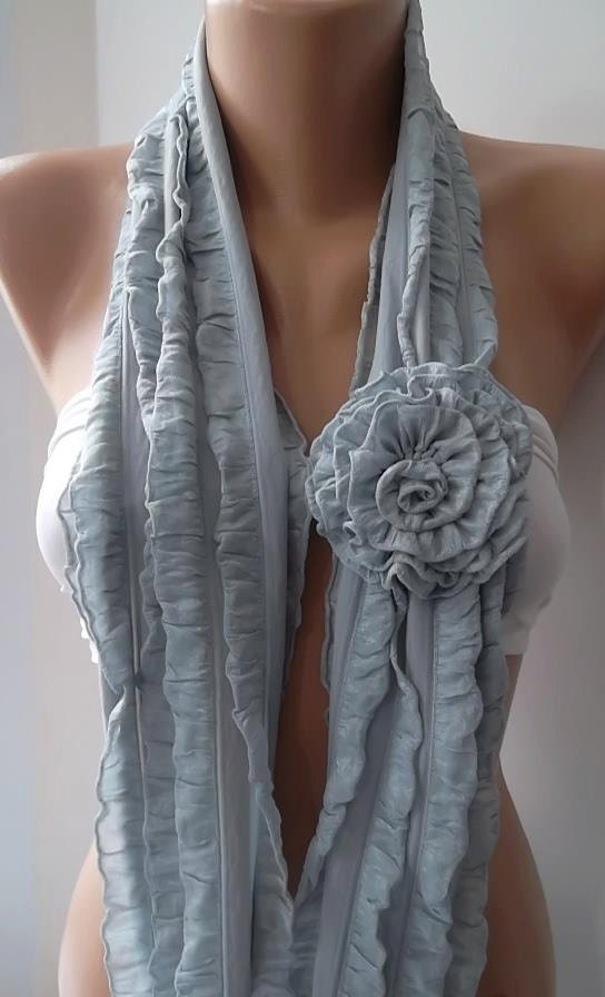 Super elegant  and Feminine - Romantic scarf ....Womann Design -  Infinity Scarf Loop Scarf...