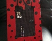 Toddler/Girl Earring Holder - Ladybug Theme