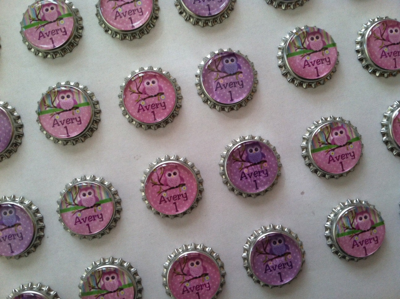 30 Bottle Cap Magnet Favors - Theme of Your Choice