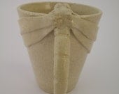 Dragonfly Stoneware Cup/Mug - Wheel formed & featuring sculpted handle.