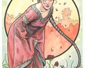Limited Edition Art Print: Art Nouveau 14 Watercolor by Scott Christian Sava