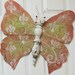 Table Leg Butterfly Wall Art- Pink Parisian Victorian Cottage Fleur de lis, Shabby Chic, Glass Bead Eyes