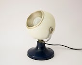 Vintage Round Reading Desk Lamp Blue 1970