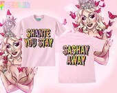 UNISEX Shante You Stay / Sashay Away Rainbow Slimepunk T-Shirt in Pink // RuPaul's Drag Race // fASHLIN