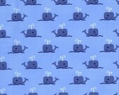 All Hands on Deck Whales in Blue: Dear Stella Half Yard  Cut