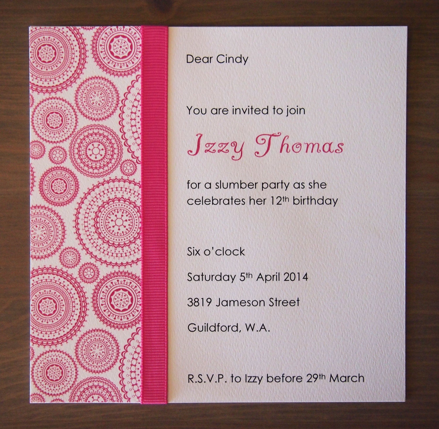 Hollywood Funwheel Party Invitation (Customizable) - SAMPLE ONLY