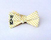 Monogrammed Bow Tie - Gingham