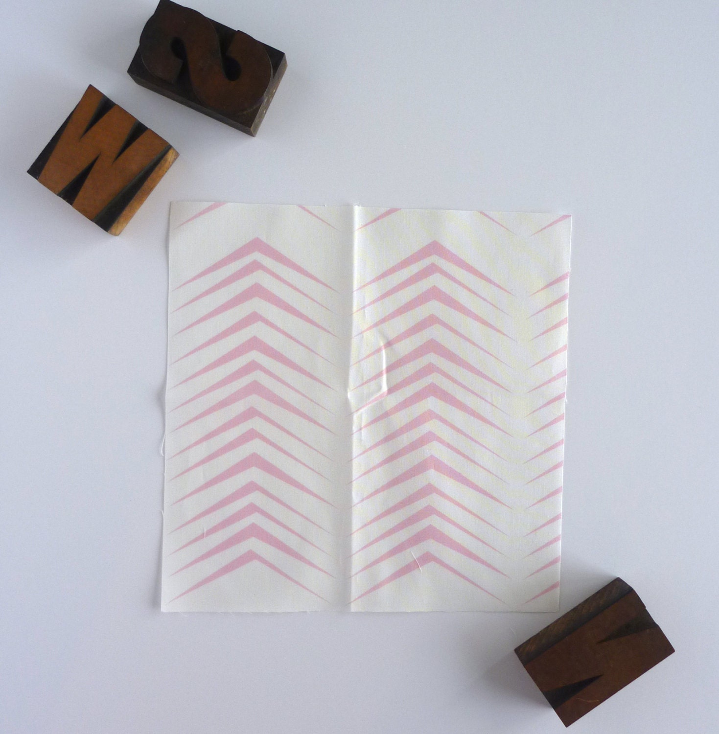 ORGANIC Arrows Chevron Jersey Swaddle Blanket Blush Pink Large