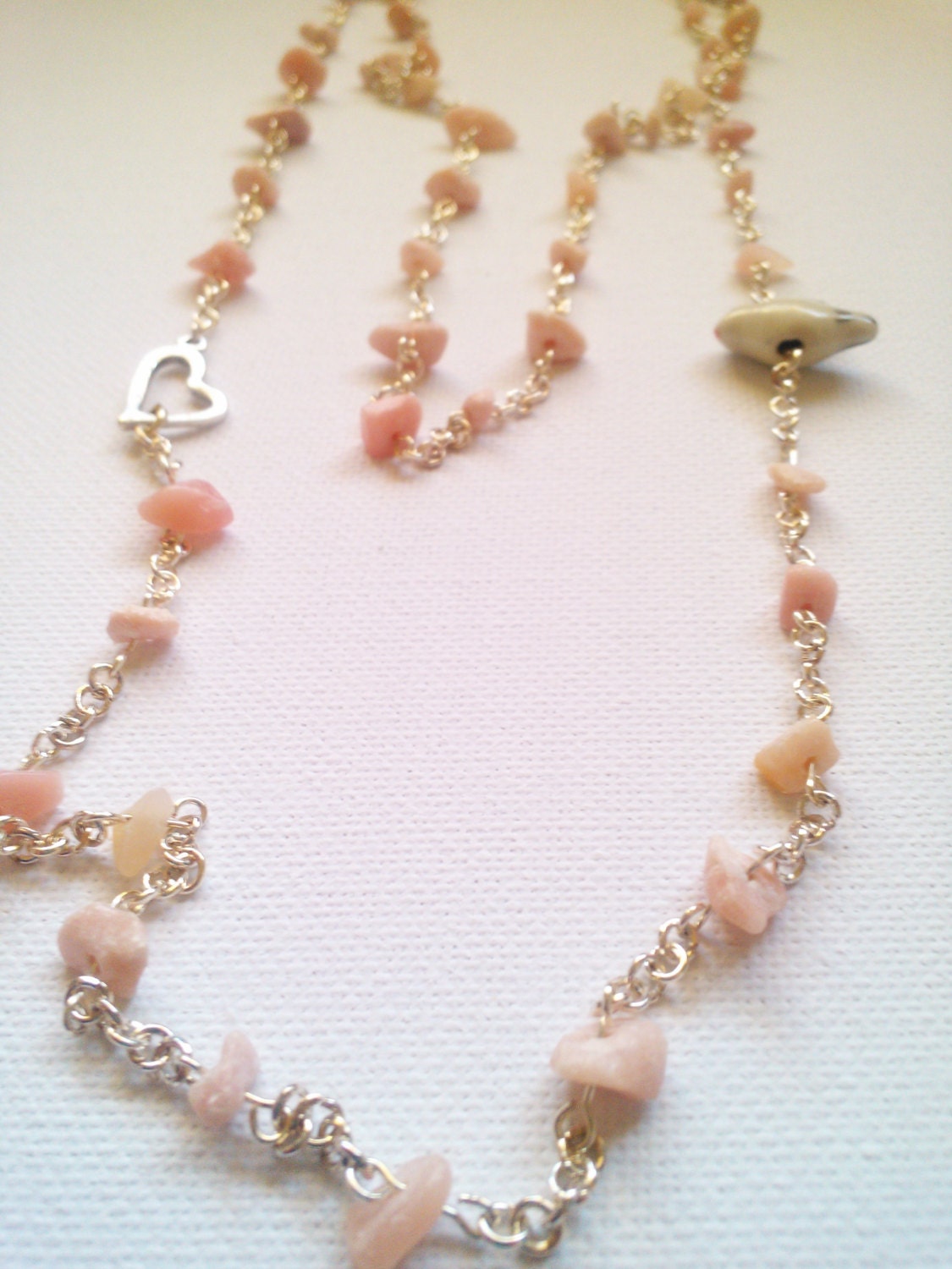 Pink jade  necklace