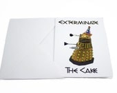 Doctor Who Birthday Card, Dalek Geeky Greeting Card, 4.25" x 5.5"