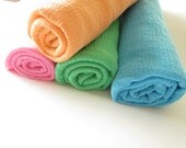Choose Your Color Cotton Gauze Swaddle Blanket - Custom Receiving Blanket - Large and Lightweight Baby Receiving Blanket