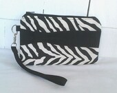 Bow Wristlet Clutch -The Lilac in Black Zebra print