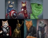 Catvengers 7 Postcard Set