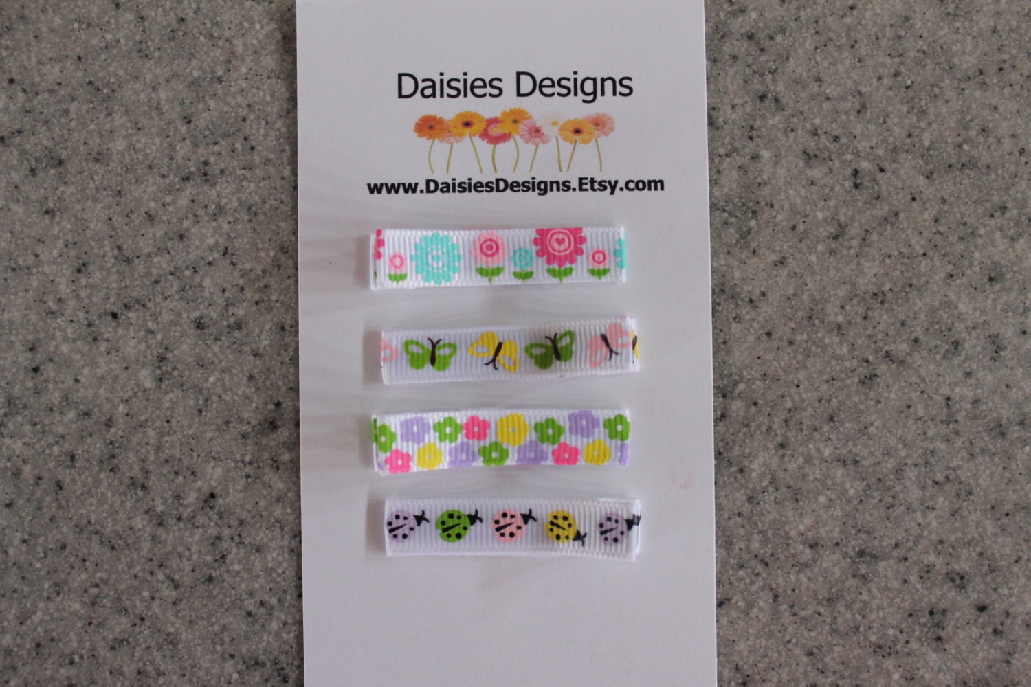 Spring Time Fun Barrette's-Girl's Hair Barrettes-Infant Baby Toddler Hair Clips-Alligator Clips