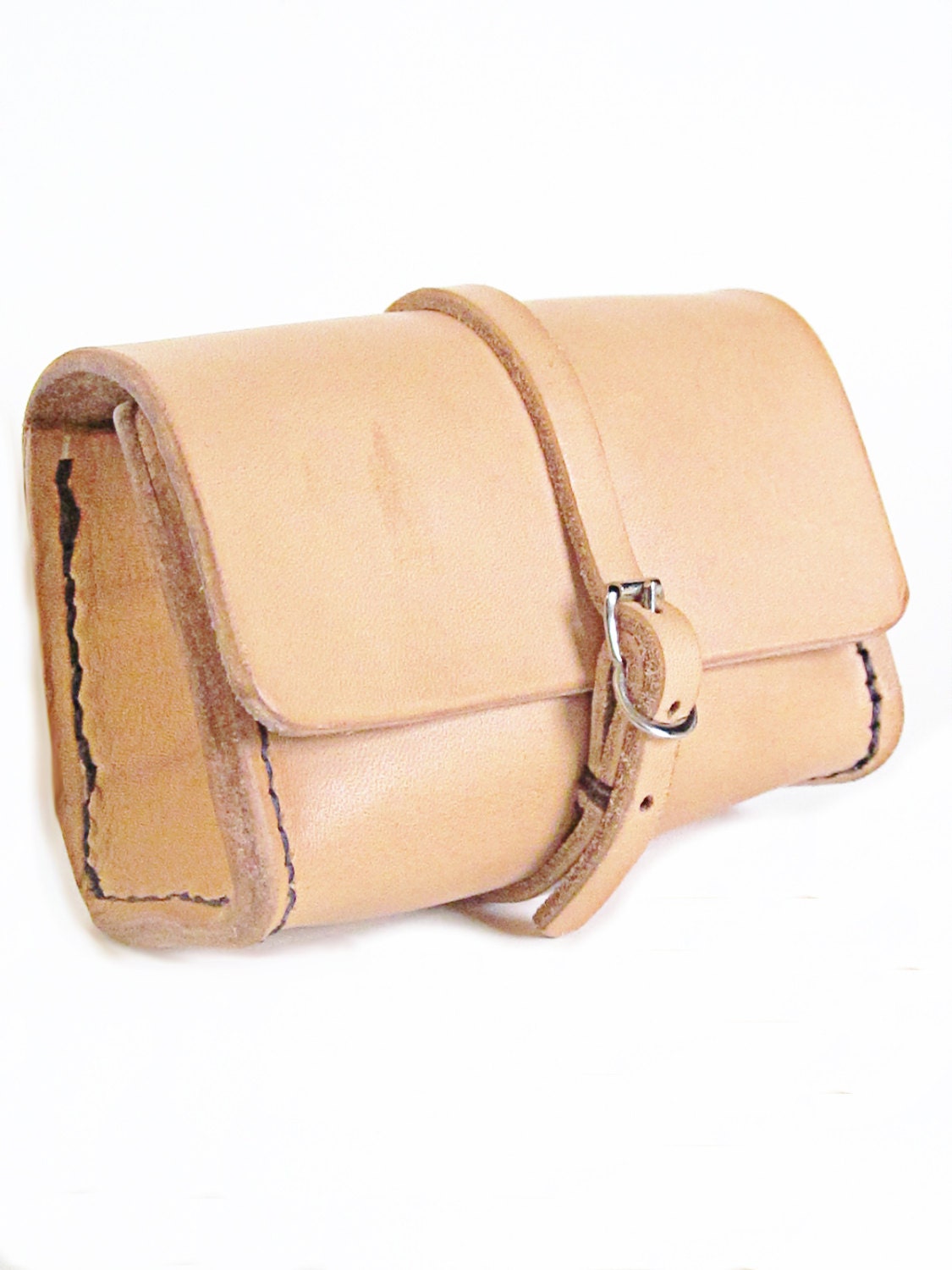 Small Toiletry Bag / Mini Leather Dopp Kit / Make Up Bag