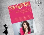 Graduation Announcement - GLITZ AND GLAM Printable Il_170x135