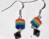 Retro Rainbow Dangle Earrings FREE SHIPPING