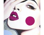 Miny giclee art print with Swarovski elements and silver burnish