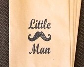 25 Little Man Candy Bags - Ideal for Christenings, Birthdays, Parties, Weddings, Baby Shower, Moustache Bash