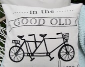 In the Good Old Summertime Bicycle  18 x 18  Pillow Cover
