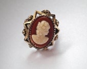 Vintage Cameo Cocktail Ring.