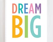 8x10 Dream Big Wall Art Print