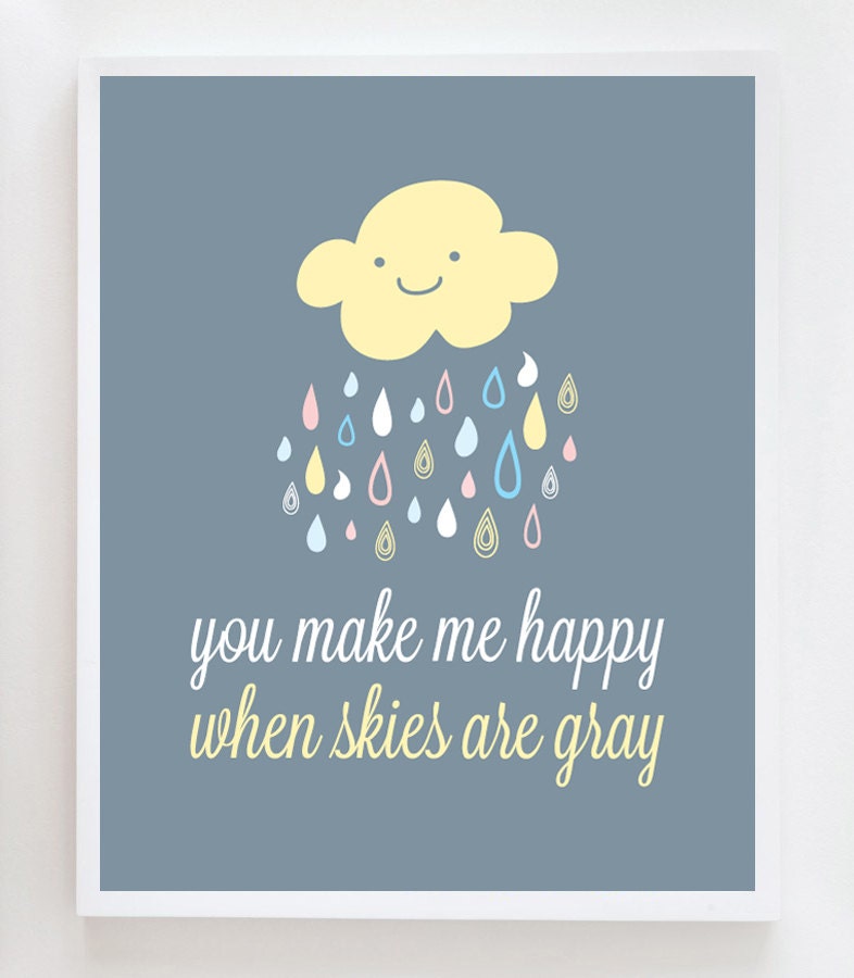 8x10 Skies Gray Wall Art Print