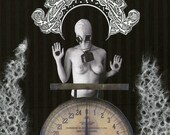 Justice  4x6 tarot card fine art print matted to 5x7