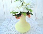 Vintage Fenton Burmese Vase - Ruffled Edge Pink Peach Yellow Vase
