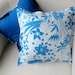Blue pillow cover blue cushion cover Set of Two - floral pillow floral cushion blue and white  throw pillow retro cushion decorative pillow