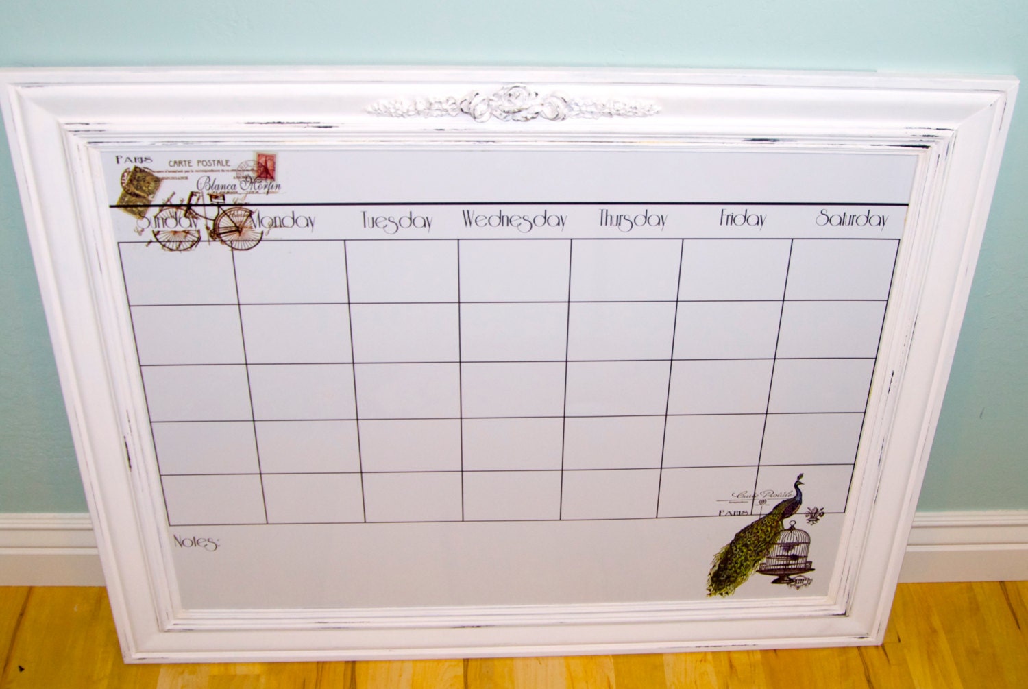 Items similar to Extra large dry erase magnetic calendar Industrial