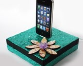 Aqua Love Floral iPhone Charger for iPhone 4S