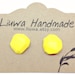 Dandelion Yellow Studs, Faceted Clay Earrings, Stainless Surgical Steel Post Earrings