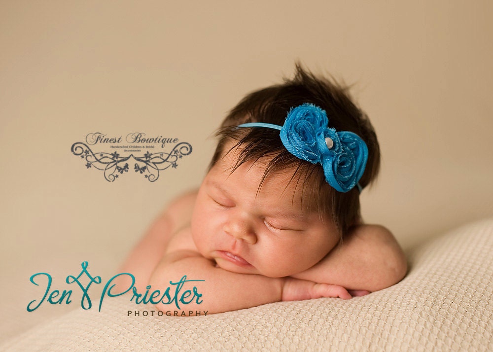 Pick Your Color - BOW HEADBAND or Hair Clip - Available color Pink, Red, Black Turquoise, Gray - Newborn Baby Toddler Girl baby headband