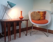 Mid Century Modern Style Table Desk Lamp or Wall Sconce w/ Turquoise Cone Shade