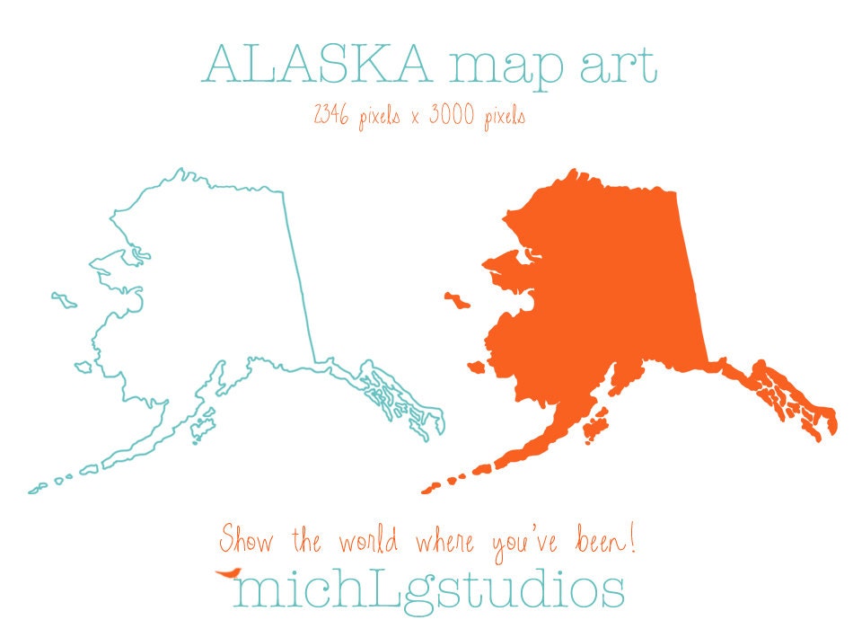 clipart map of alaska - photo #11