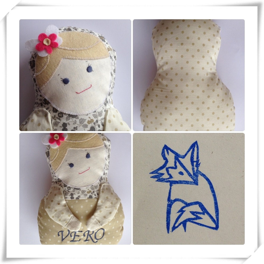 Personalized gift Matryoshka doll soft toy for babies and newborns