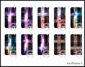 iPhone 4 4S - CROSS inverted tribal nebula galaxy case cover