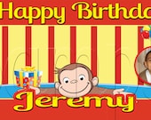 Curious George Personalized Custom Birthday Banner Party Decoration